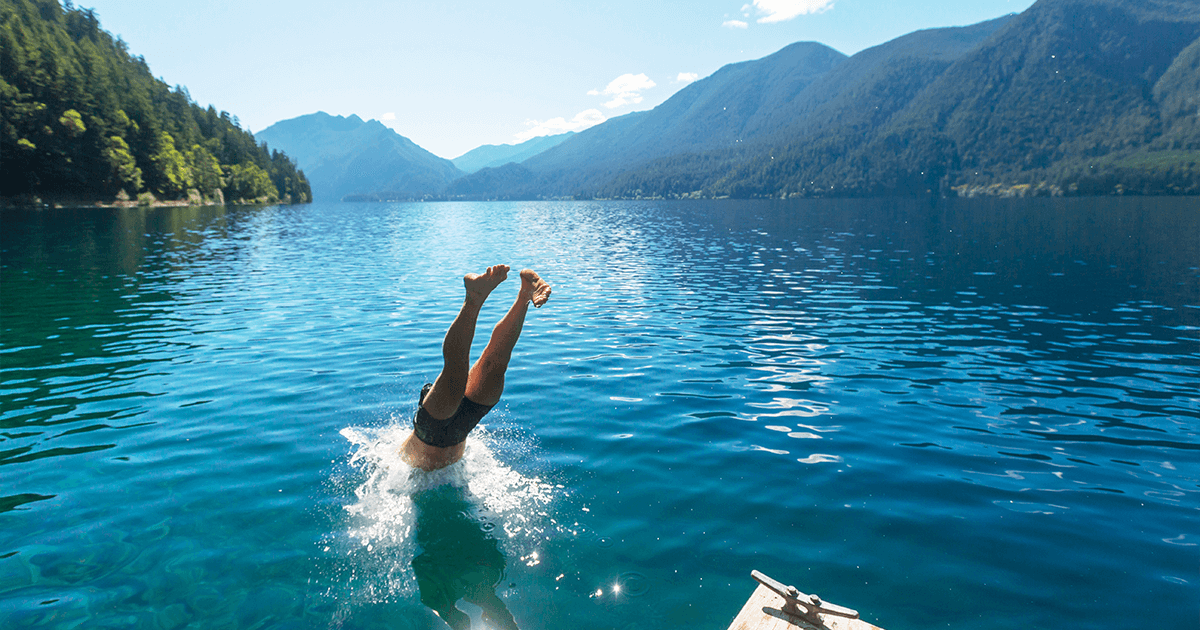 Swimming at Lake Kalamalka Image